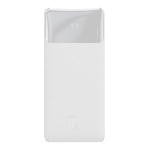 Baseus Bipow Power Bank 20000mAh 15W + USB-A - Micro USB 0,25m kábel fehér (PPBD050102)