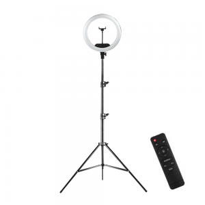 AL-360 30W LED körfény, körlámpa 36cm, 2700K-6500K, telefontartóval, távirányítóval, 2m állvánnyal