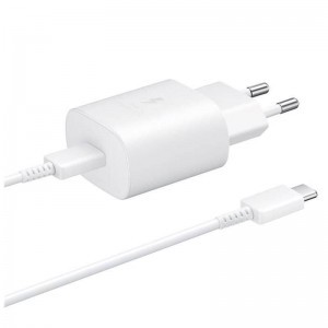 Samsung 25W hálózati töltő adapter EP-TA800EWE + EP-DA705BWE USB-C/USB-C kábel fehér