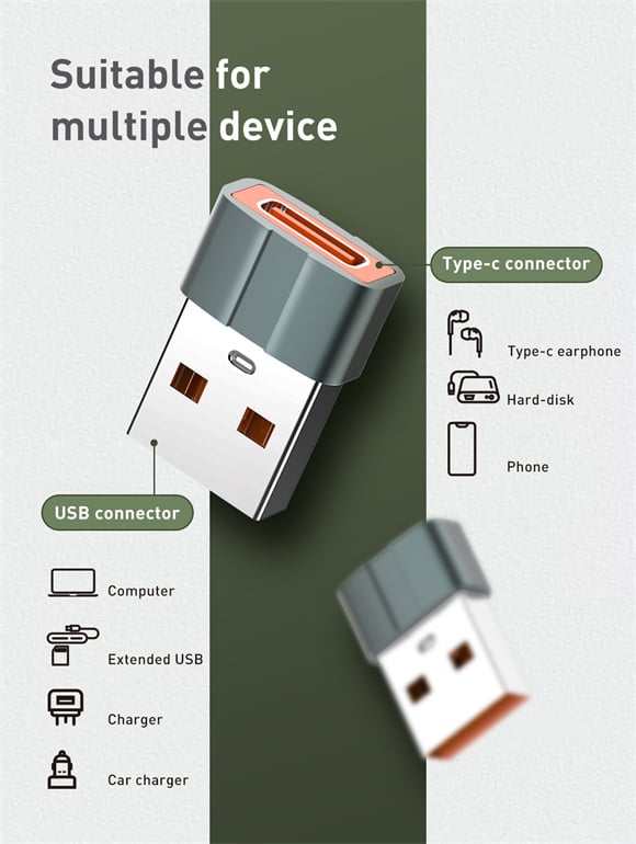 LDNIO LC150 USB-A - USB Type-C OTG adapter-4