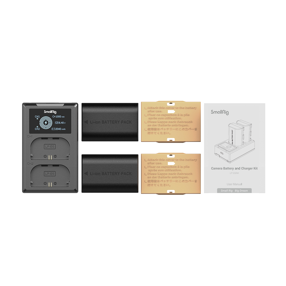 SmallRig LP-E6NH fényképezőgép akkumulátor- és töltőkészlet (3821)-7