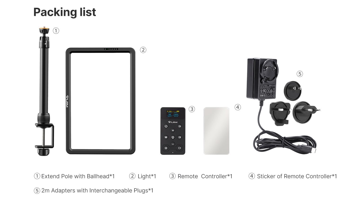 ULANZI VIJIM K22 teleszkópos asztali LED világítás streameléshez, vlogoláshoz távirányítóval 2500-9000K (2959)-18