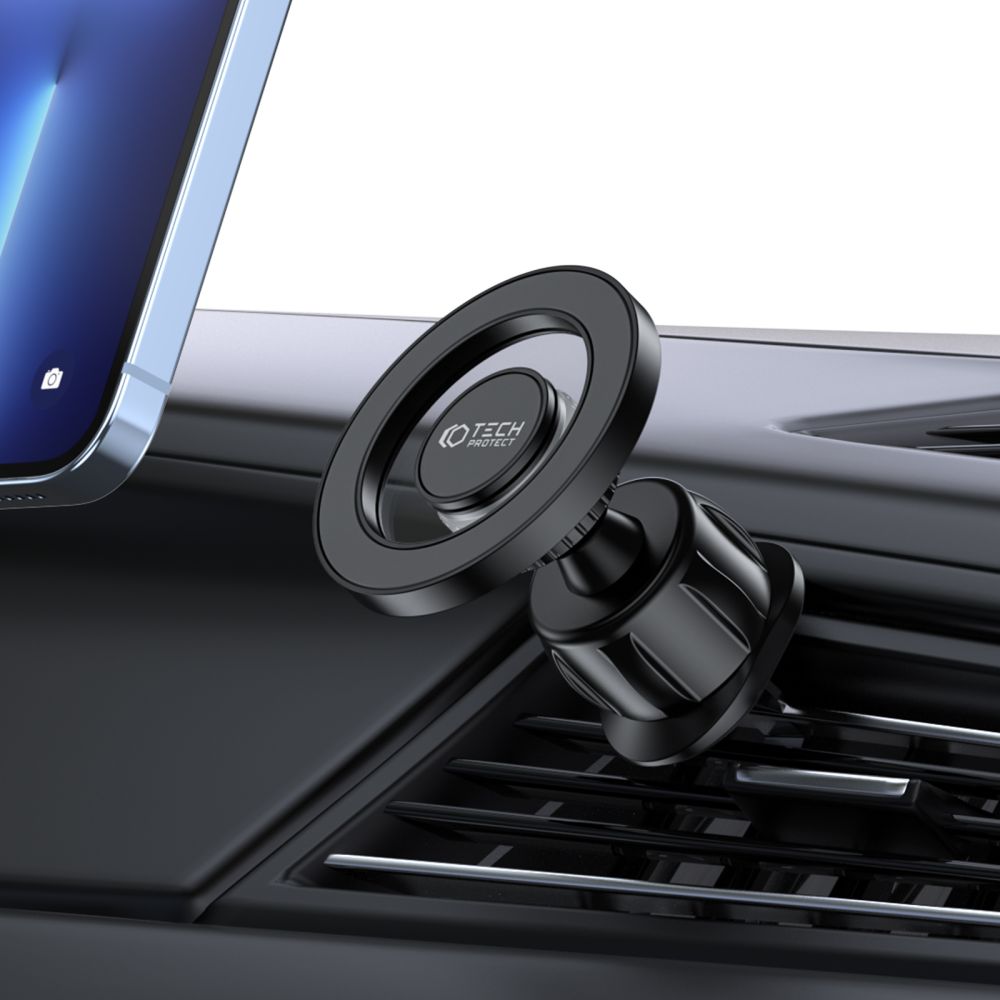 Tech-Protect N51 Műszerfalra és Szellőzőre Szerelhető MagSafe-es Autós Tartó fekete-3