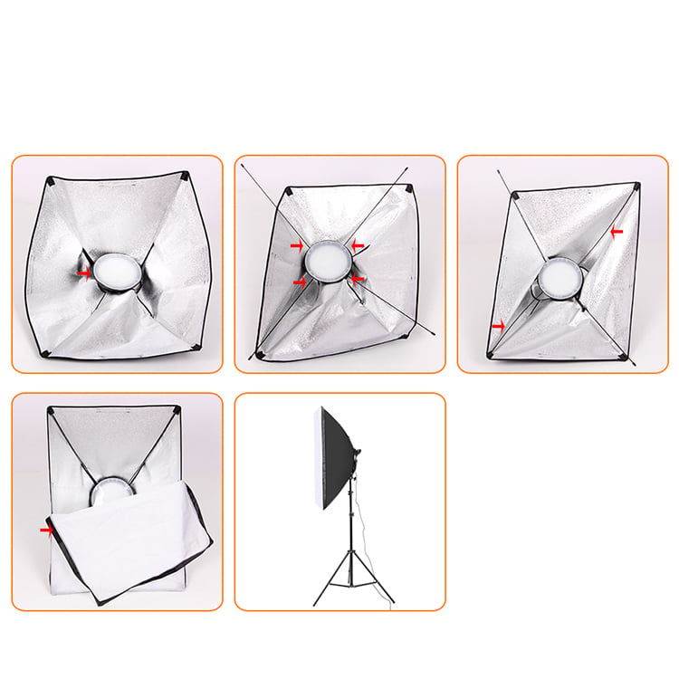 RGBW 45W LED softbox szett 3000-5500K, távirányítóval, 2m állvánnyal-16