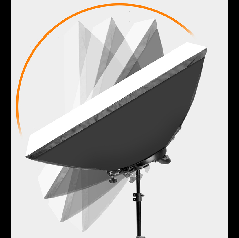 RGBW 45W LED softbox szett 3000-5500K, távirányítóval, 2m állvánnyal-17