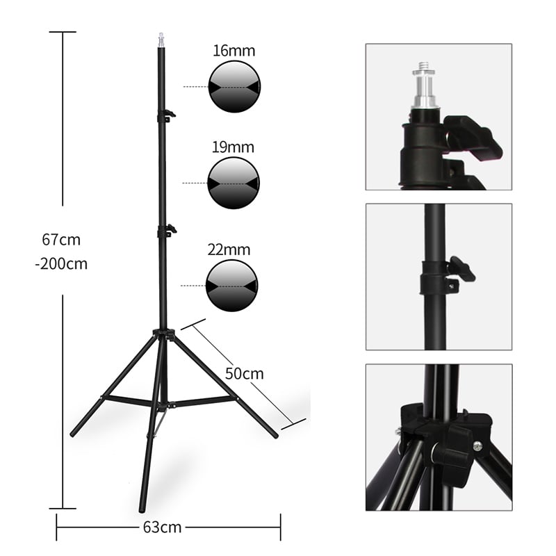 RGBW 45W LED softbox szett 3000-5500K, távirányítóval, 2m állvánnyal-2