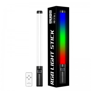 RGB LED lámpa, fénycső beépített akkumulátorral, kijelzővel 3000-6500K távirányítóval