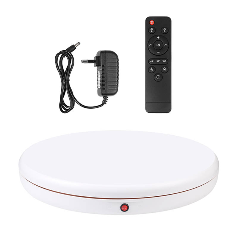 PULUZ 360 fokos termékforgató 45cm fehér, távirányítóval, 100kg teherbírás (PU3146EU)-2