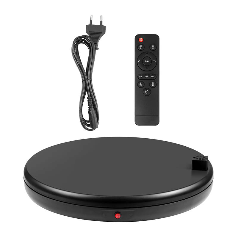 PULUZ 360 fokos termékforgató 45cm fekete, hálózati csatlakozóval, távirányítóval, 100kg teherbírás (PU3147EU)-1