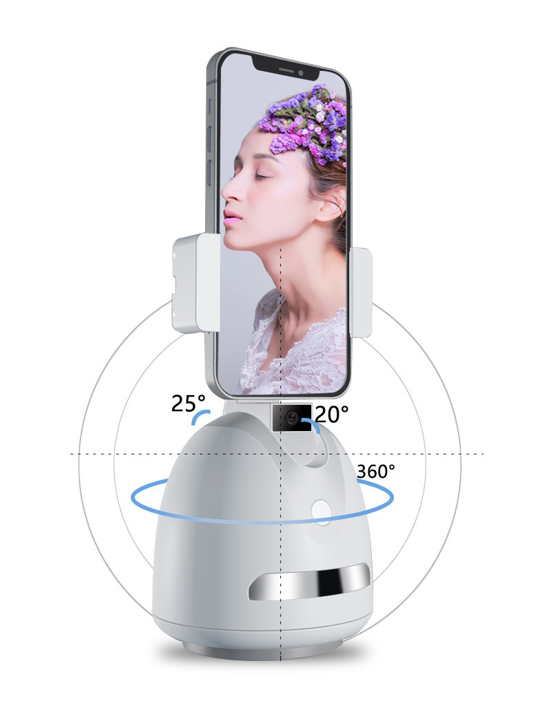 Telefontartó automatikus arckövetéssel 360 fokban P2S fehér-4