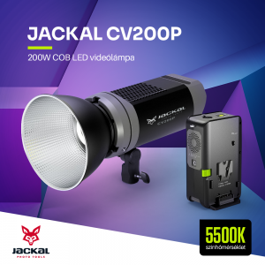 Jackal CV200P 200W COB LED stúdió videólámpa 5500K