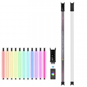 LUXCEO P120S 30W professzionális RGB LED lámpa, fénycső beépített akkumulátorral, DMX vezérléssel, 2000-10000K (iOS/Android)