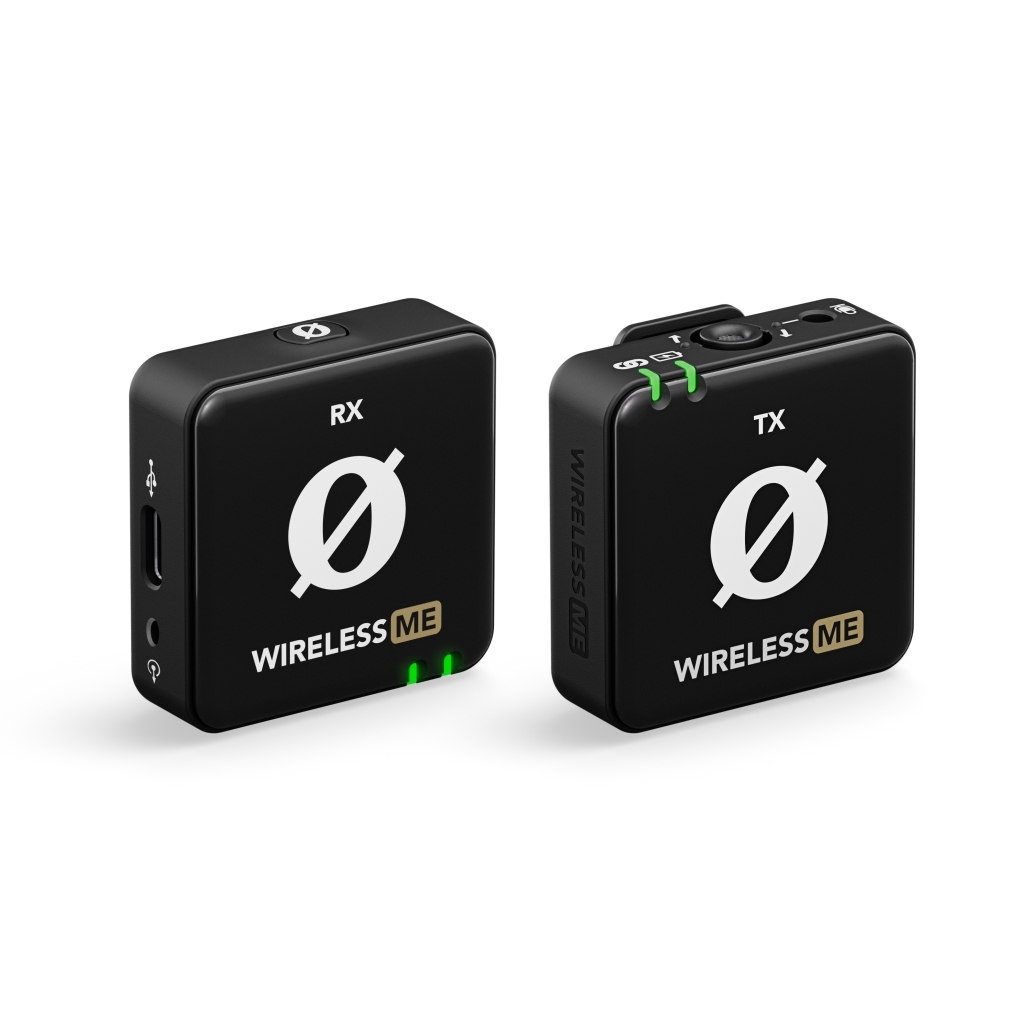 RODE Wireless ME ultra kompakt digitális vezeték nélküli mikrofon rendszer két csatornás vevővel, egy adóval, adóba és vevőbe épített mikrofonnal-1