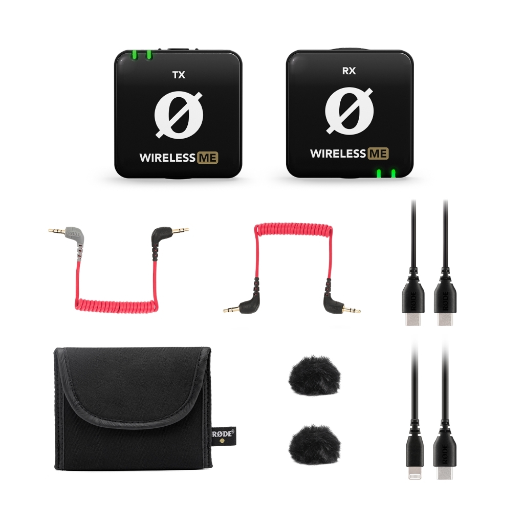 RODE Wireless ME ultra kompakt digitális vezeték nélküli mikrofon rendszer két csatornás vevővel, egy adóval, adóba és vevőbe épített mikrofonnal-5