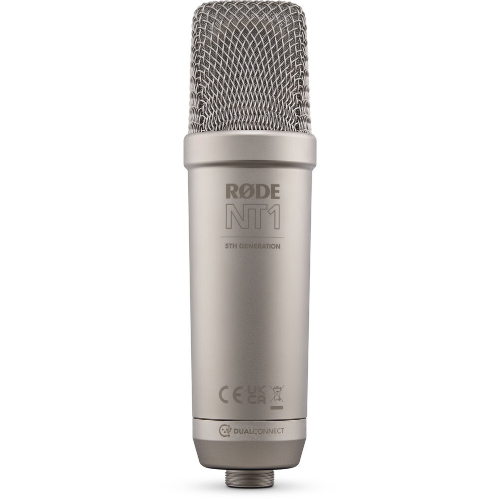 RODE NT1 nagymembrános kondenzátor stúdió mikrofon XLR és USB csatlakozókkal, 5th generáció, ezüst-4