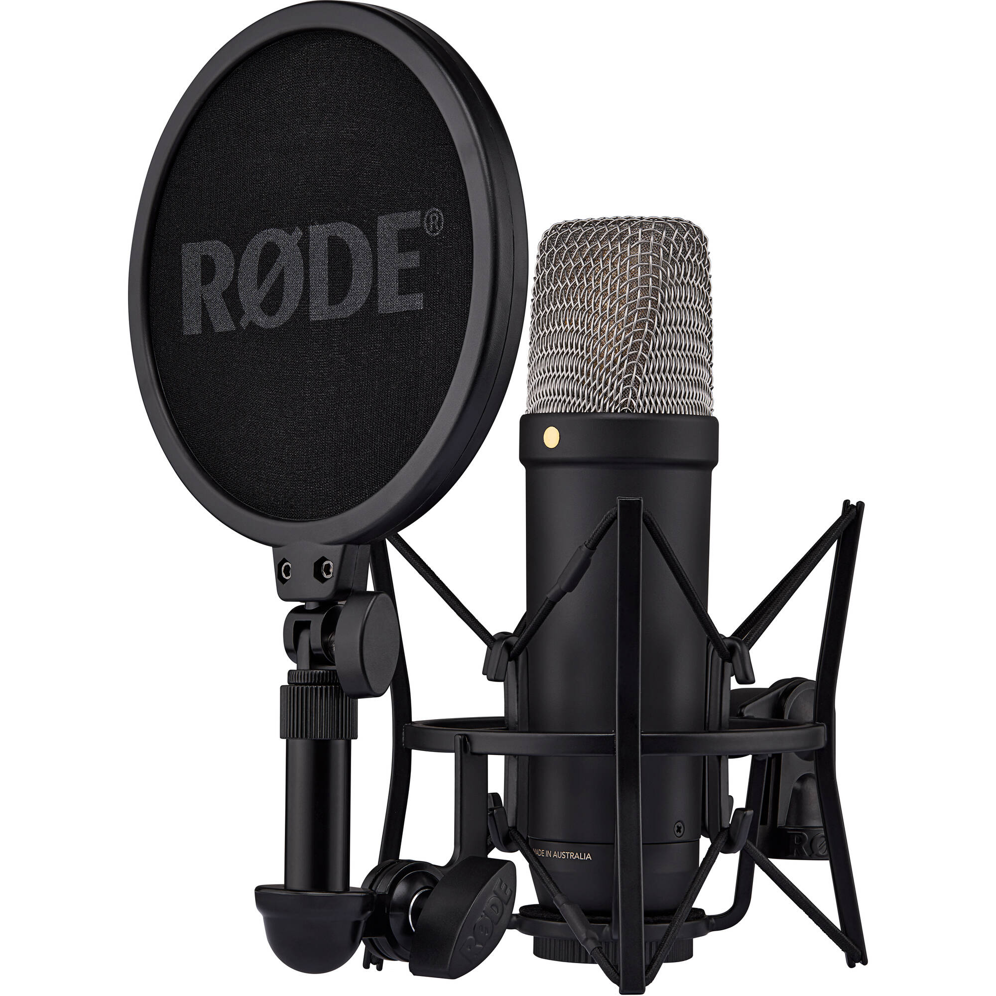 RODE NT1 nagymembrános kondenzátor stúdió mikrofon XLR és USB csatlakozókkal, 5th generáció, fekete-0