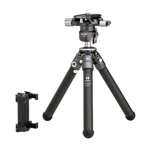 Benro Table Pod Kit, karbon asztali állvány telefontartóval-0