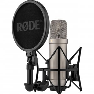 RODE NT1 nagymembrános kondenzátor stúdió mikrofon XLR és USB csatlakozókkal, 5th generáció, ezüst