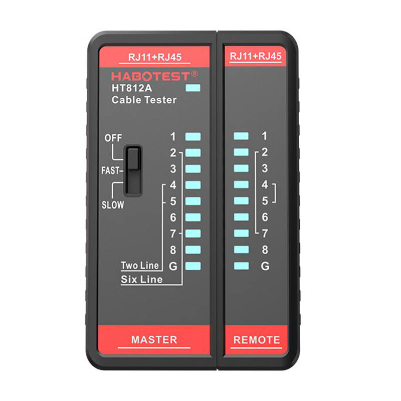 Habotest HT812A Hálózati kábel tesztelő RJ45/RJ14/RJ12/RJ9-0