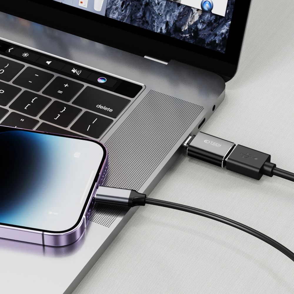 Tech-Protect Ultraboost Lightning - USB adapter fekete-2