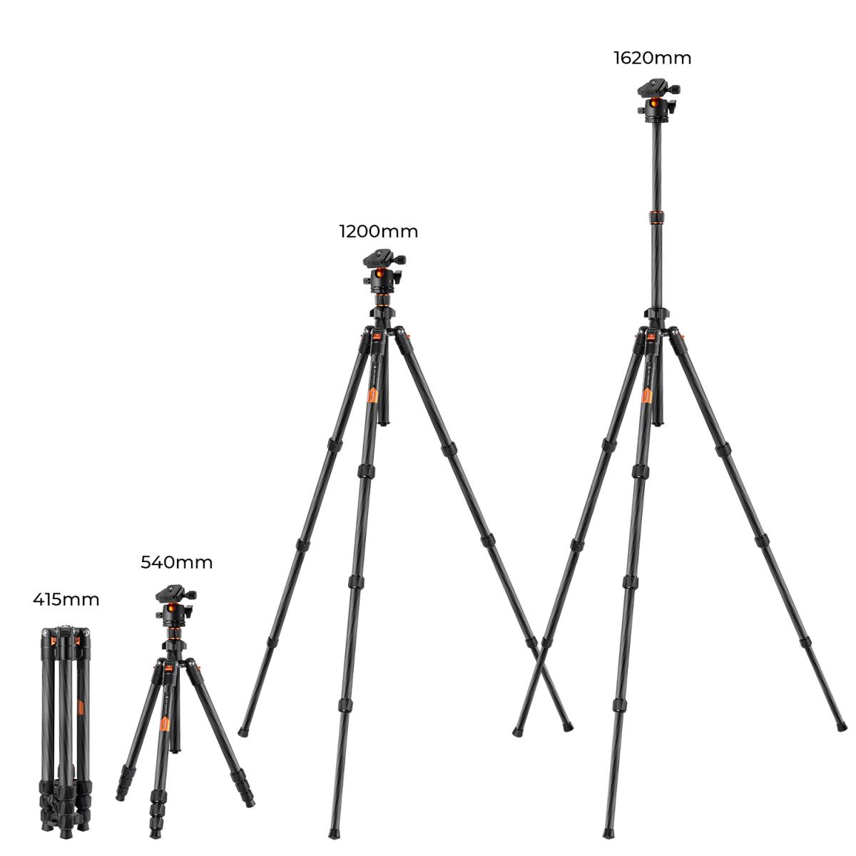 KF Concept K254C2+BH-36L karbon fényképező állvány, tripod gömbfejjel (KF09.123)-5