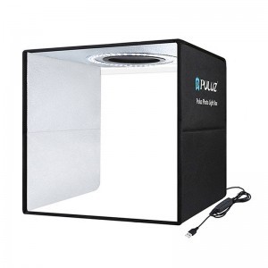 PULUZ mini fotódoboz, tárgysátor 30x30cm 6db háttérrel, állítható fényerővel, fekete (PU5032B)