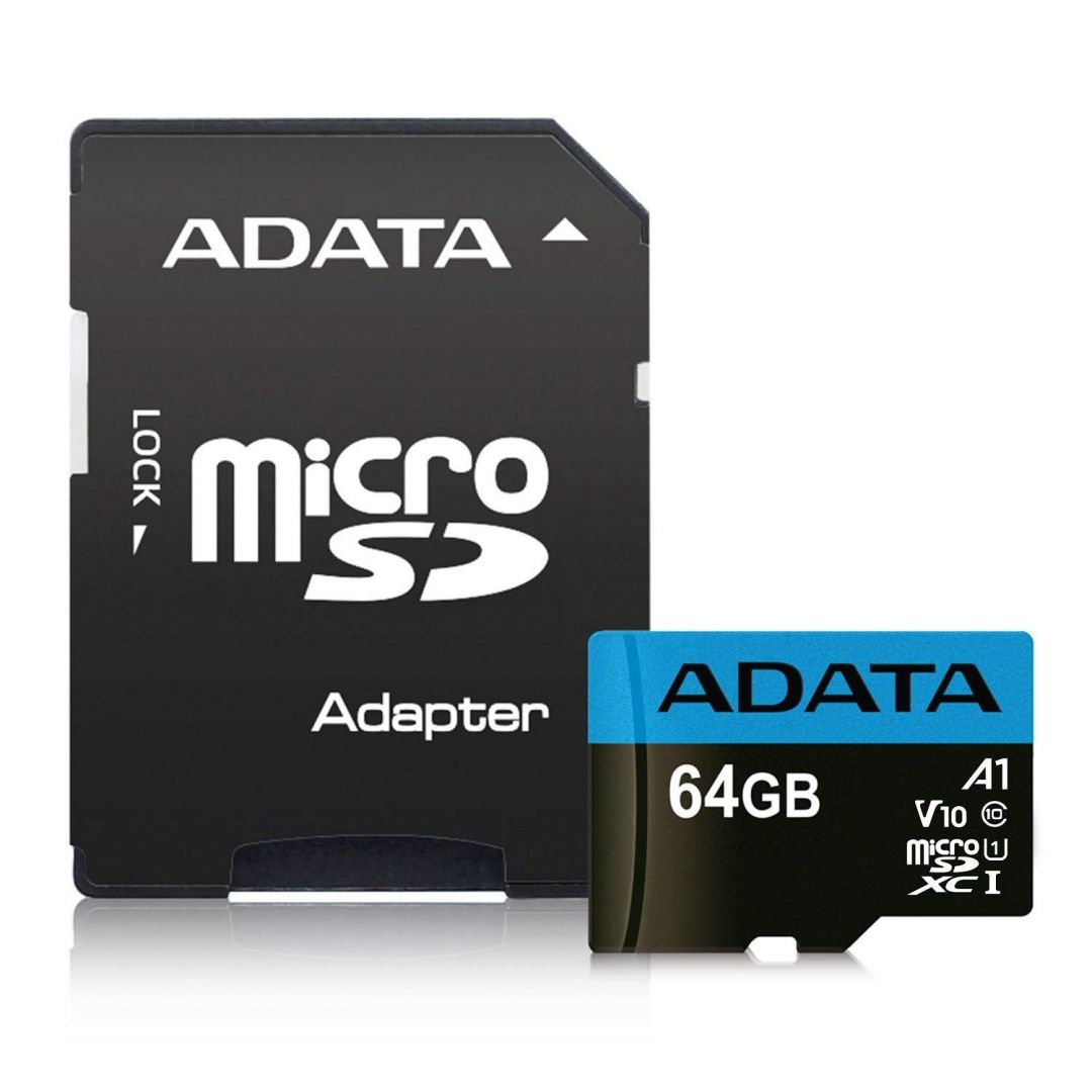 ADATA Memóriakártya MicroSDXC 64GB + Adapter UHS-I CL10 (100/25)-0