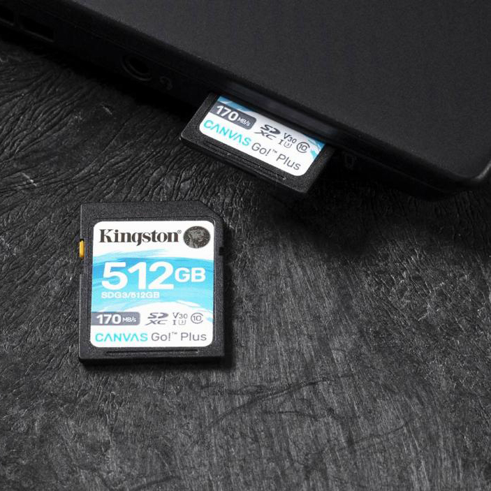 KINGSTON Memóriakártya SDXC 512GB Canvas Go Plus 170R C10 UHS-I U3 V30-1