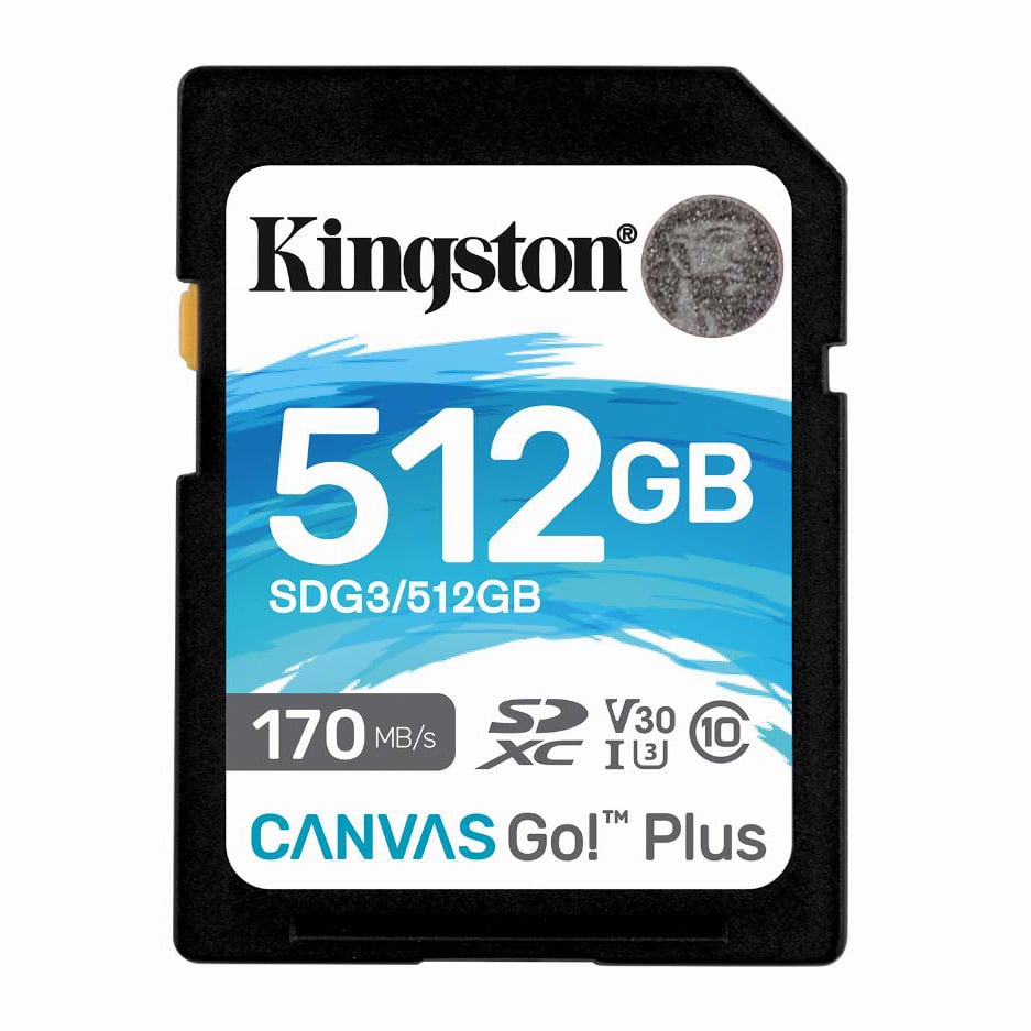 KINGSTON Memóriakártya SDXC 512GB Canvas Go Plus 170R C10 UHS-I U3 V30-0