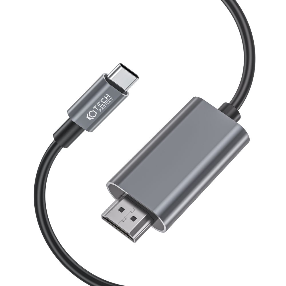 Tech-Protect Ultraboost Type C - HDMI 4K 60Hz adapter 2m kábellel fekete-3