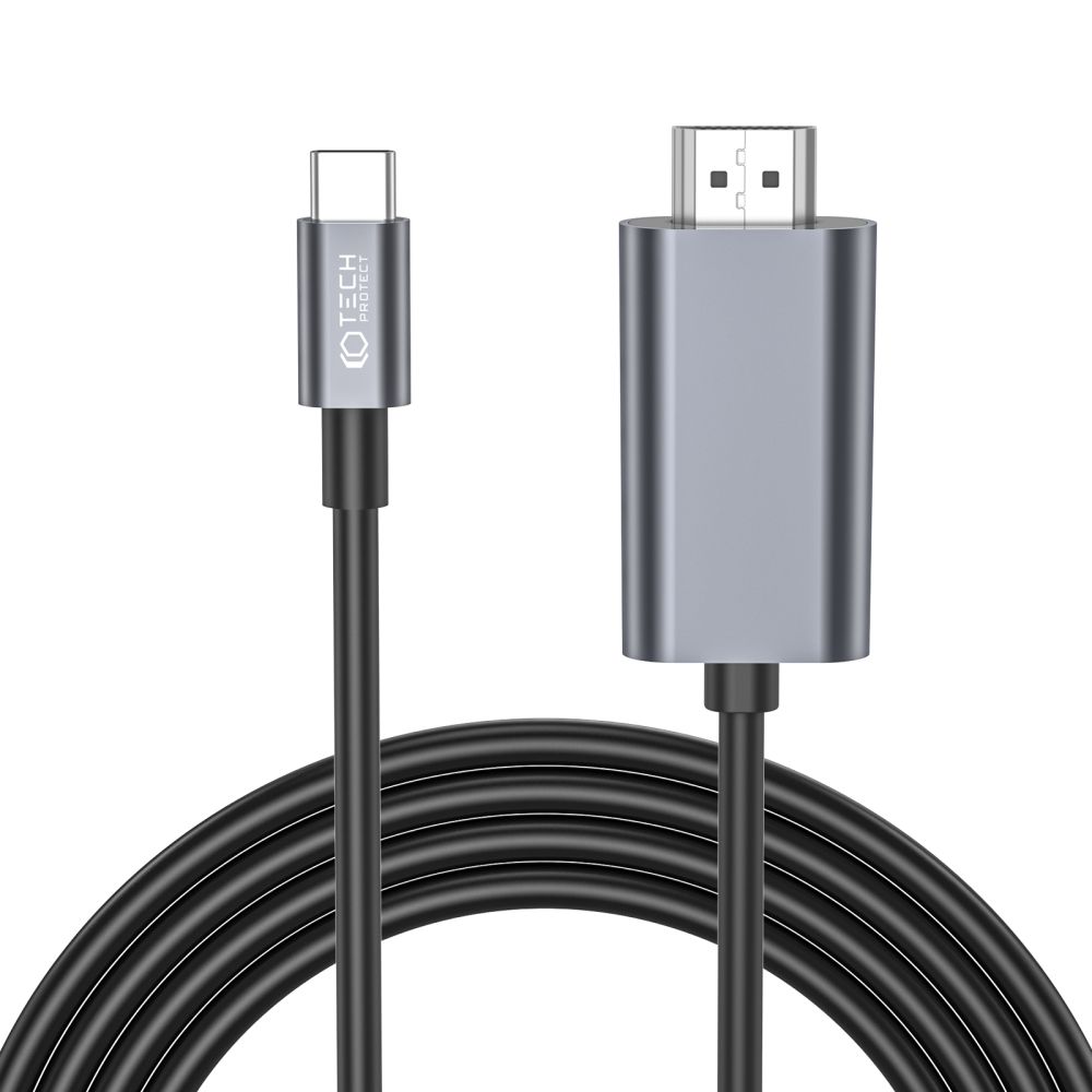 Tech-Protect Ultraboost Type C - HDMI 4K 60Hz adapter 2m kábellel fekete-0