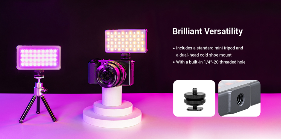 SmallRig Vibe P96L RGB Video Light, LED lámpa, videólámpa + állvány (Tripod plus edition) (3681B)-10