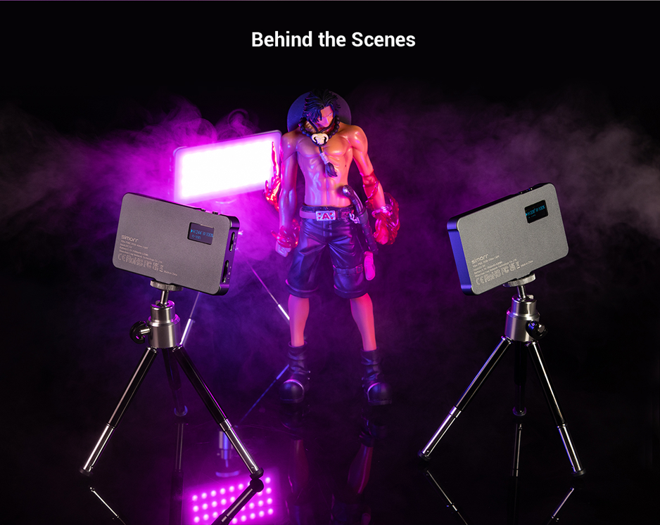SmallRig Vibe P96L RGB Video Light, LED lámpa, videólámpa + állvány (Tripod plus edition) (3681B)-9