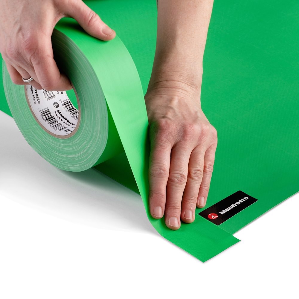 Manfrotto Gaffer Tape textil ragasztó szalag 50mmx50m Chroma Key zöld (LL LB7966)-5