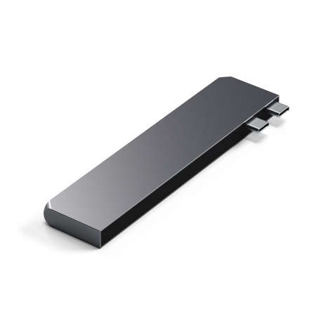 Satechi PRO HUB SLIM (1xUSB4, 1xHDMI, 2xUSB-A, SD/MicroSD, UHS-I akár 104MB/s, SD/SDHC/SDXC 2TB-ig, 1xUSB-C) - asztroszürke-1