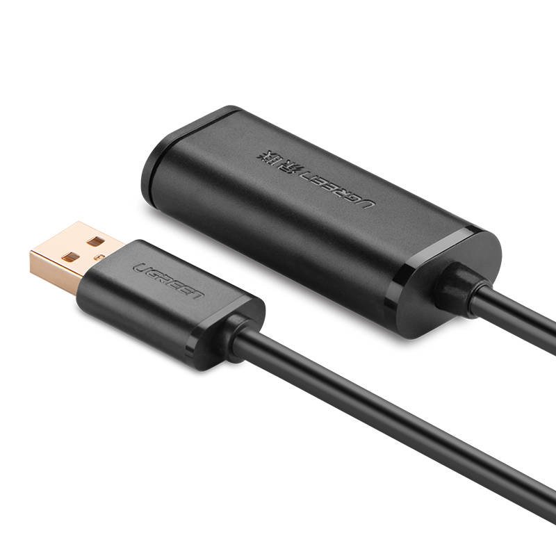 UGREEN US121 aktív USB 2.0 hosszabbító kábel, 5m (fekete)-1