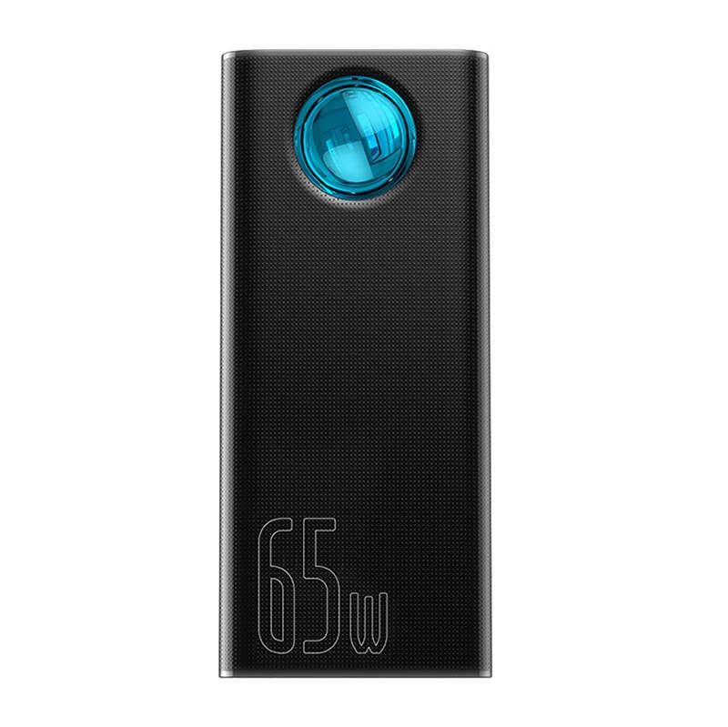 Baseus Amblight Powerbank 30000mAh, 4xUSB, USB-C, 65W (fekete)-0