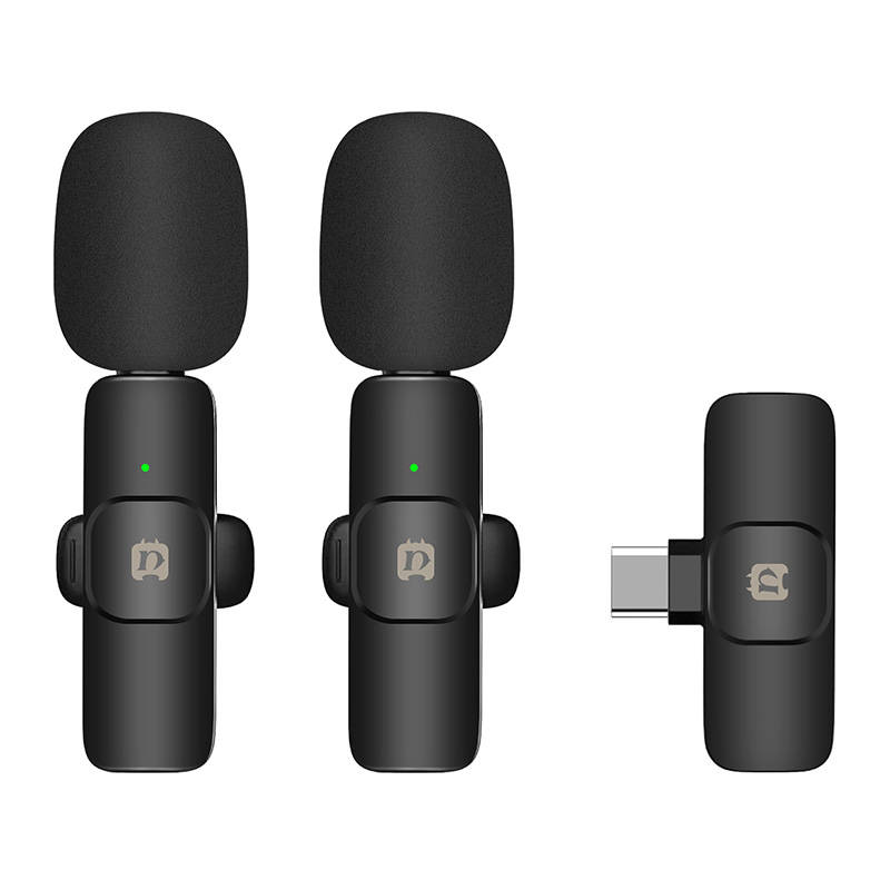 PULUZ vezeték nélküli mikrofon (2 adó + 1 vevő) USB-C csatlakozással (PU3151B)-0