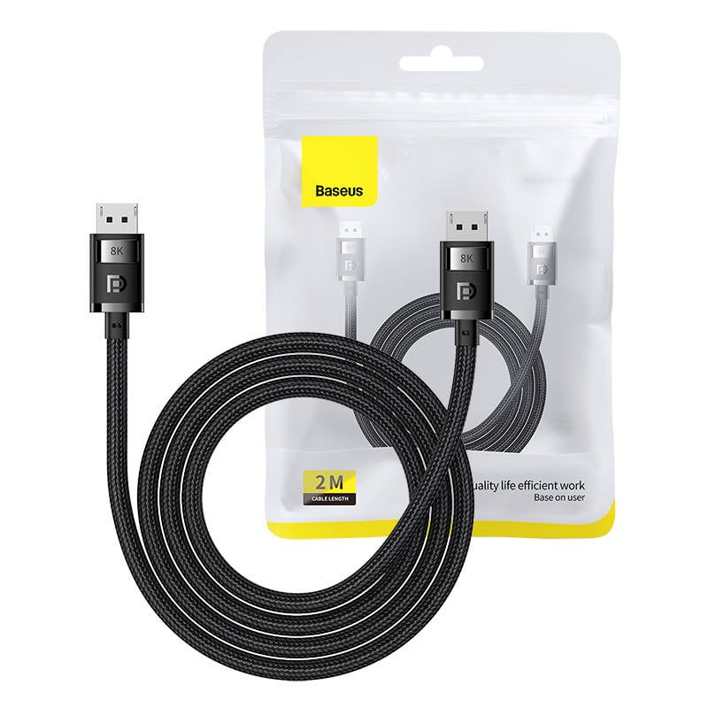 Baseus High Definition DP - DP 8K DisplayPort kábel 2m (fekete)-7