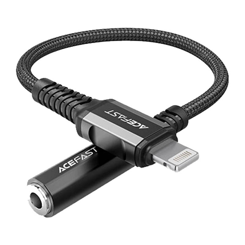 Acefast C1-05 Lightning - mini jack 3.5mm átalakító adapter 18cm (fekete)-0