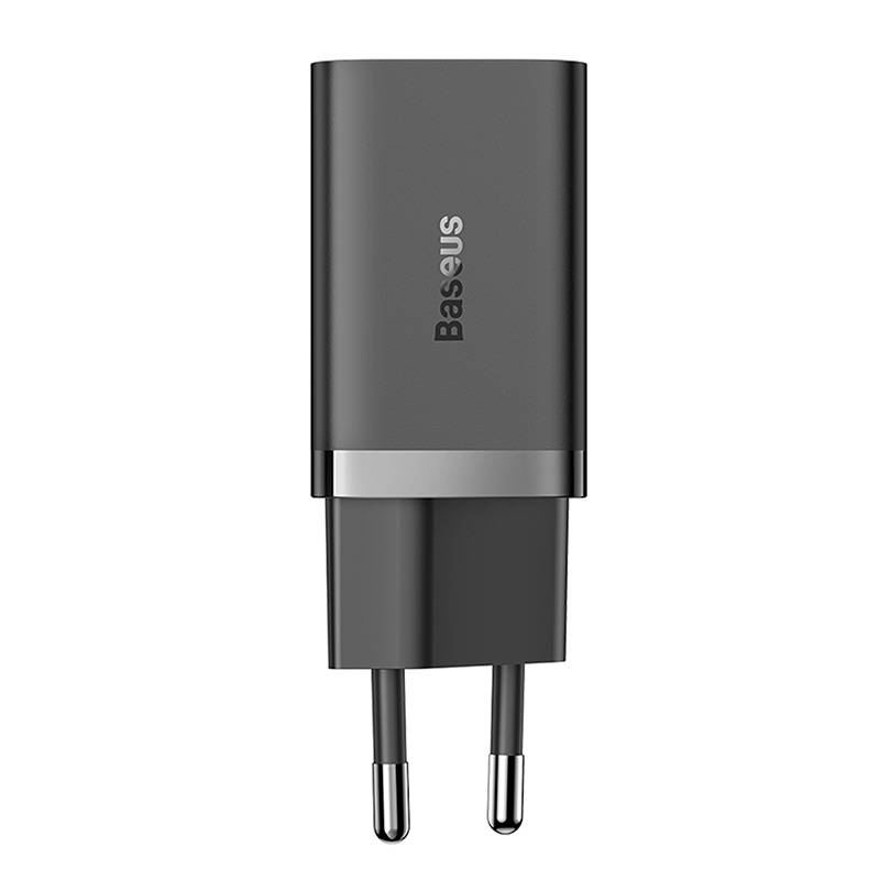  Baseus GaN5 hálózati töltő adapter 2x USB-C 40W (fekete)-2