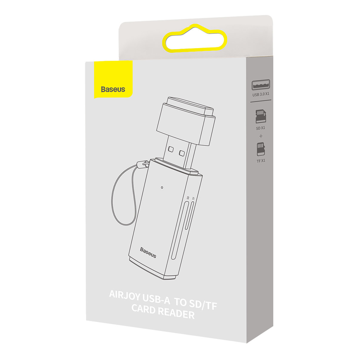 Baseus Lite Series adapter SD / TF USB memóriakártya olvasó szürke (WKQX060013)-7