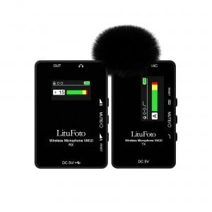 LituFoto VM10 vezeték nélküli mikrofon 3.5mm jack csatlakozóval (1 adó + 1 vevő)