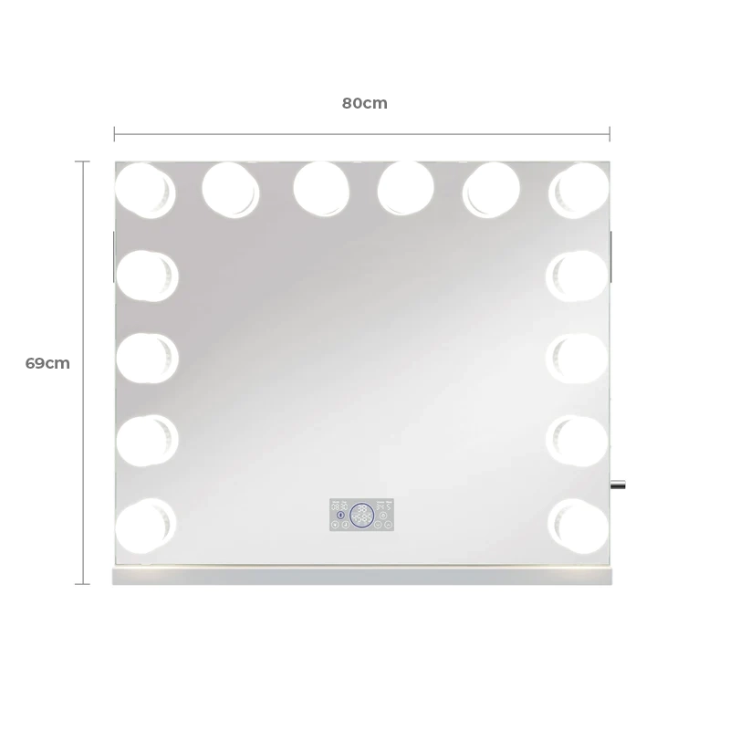 Hollywood tükör, sminkes tükör, LED sminktükör fehér 80x65cm (DC117-13)-4