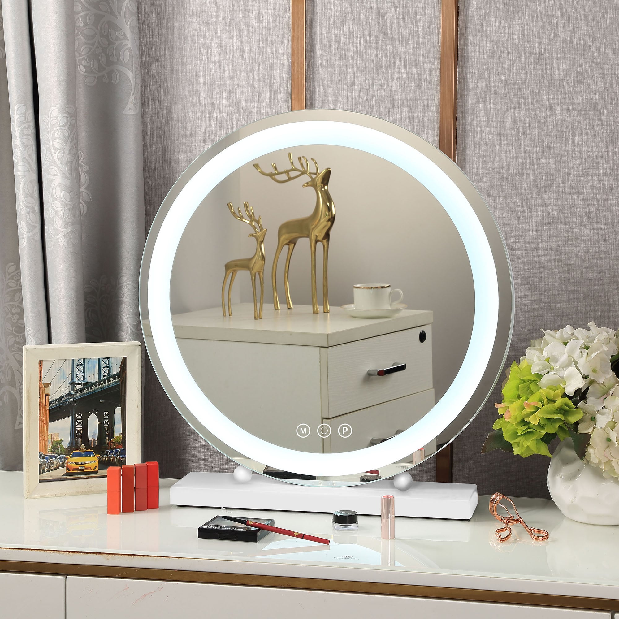 Hollywood tükör, sminkes tükör, LED sminktükör fehér 50cm (DC117-17B)-2