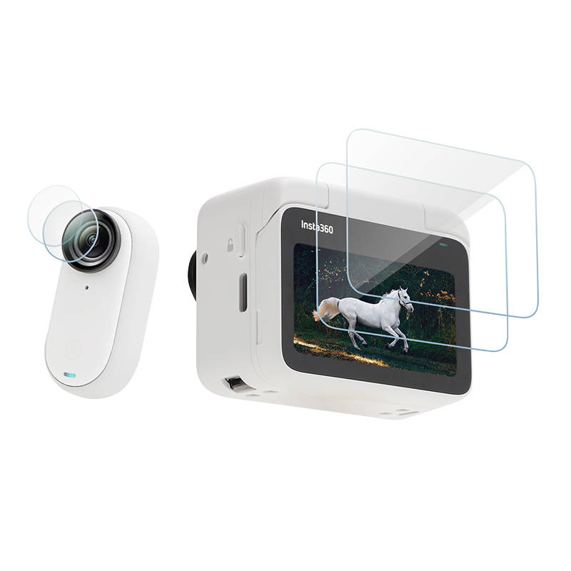 Sunnylife Insta360 GO 3 kijelzővédő és lencsevédő üvegfólia (2db) (IST-BHM587)-0