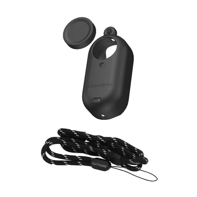 Sunnylife Insta360 GO 3 szilikon védőtok pánttal fekete (IST-BHT594B)-0