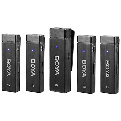 BOYA BY-W4 2.4GHz Univerzális vezeték nélküli mikrofon szett (1+4)-2