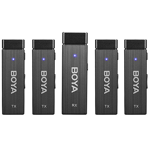 BOYA BY-W4 2.4GHz Univerzális vezeték nélküli mikrofon szett (1+4)-1