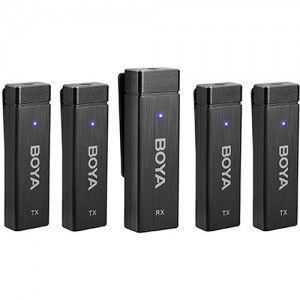 BOYA BY-W4 2.4GHz Univerzális vezeték nélküli mikrofon szett (1+4)